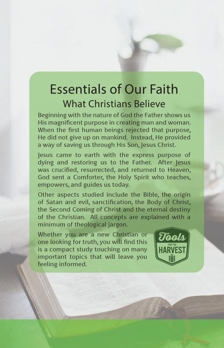Essentials of Our Faith What Christians Believe Aglow Store
