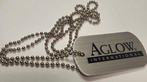 Aglow Dog Tag Neckalce