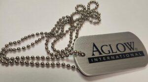 Aglow Dog Tag Necklace